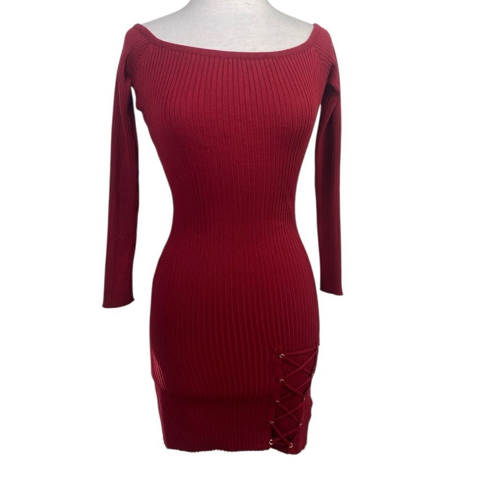 Say What? Red Long Sleeve Dress